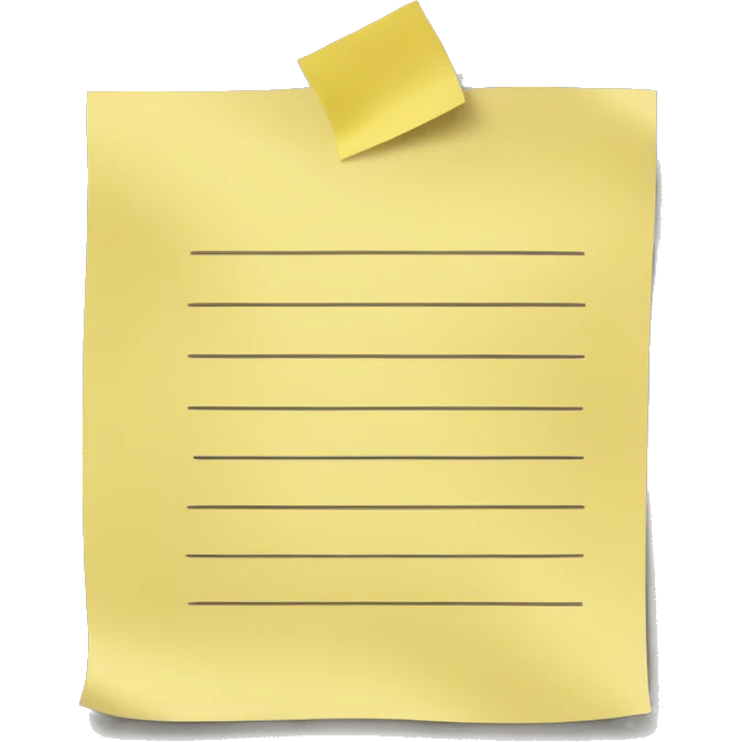 yellow note paper  emoji