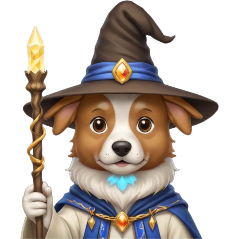 Dog wizard emoji