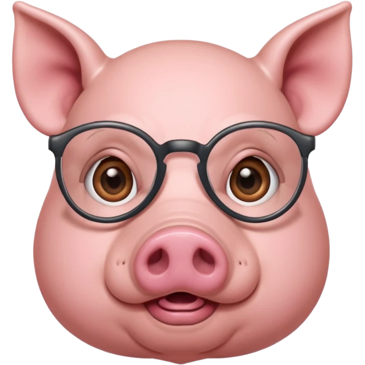Pig wearing specs emoji