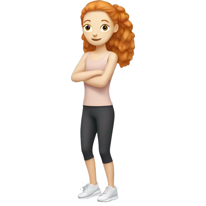 Ginger pilates girl full body  emoji