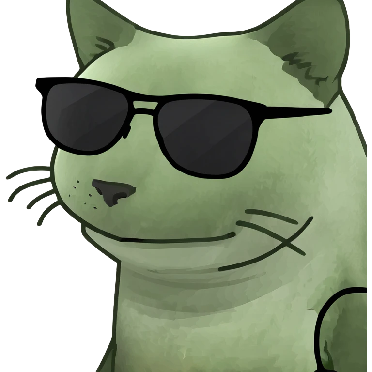 Cat with sunglasses emoji