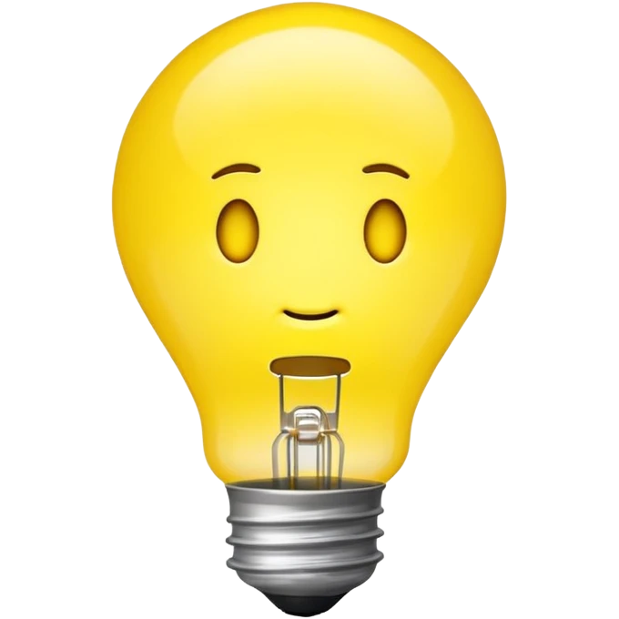 bulb bright idea emoji iphone no face emoji