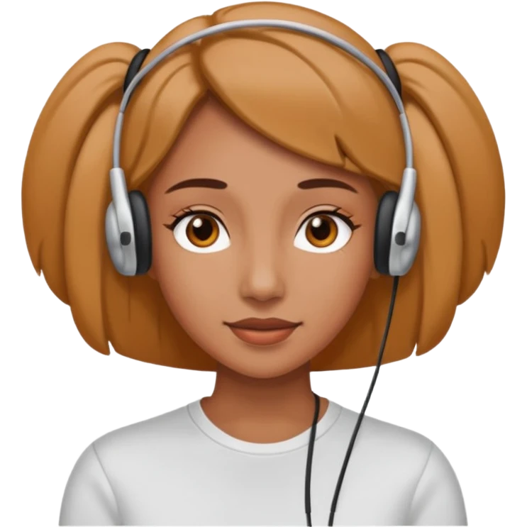 woman with ear buds emoji