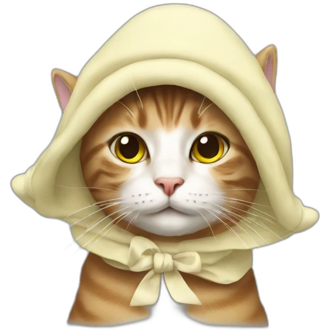 cat wearing a bonnet emoji