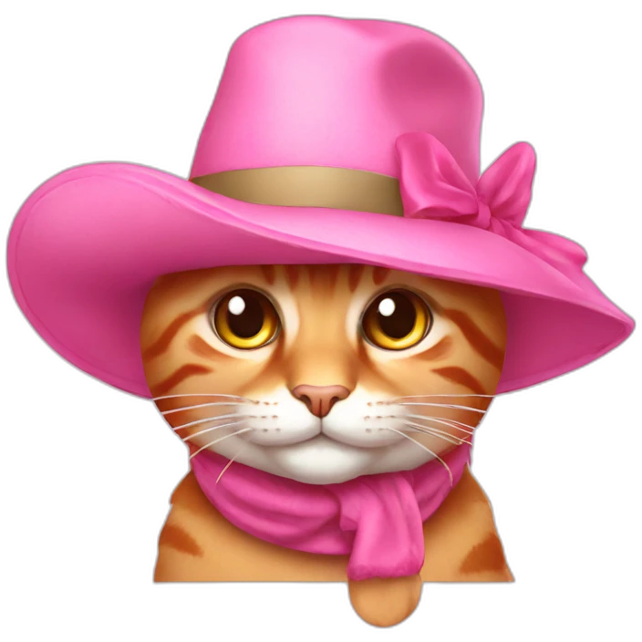 pink-cat-with-big-hat emoji