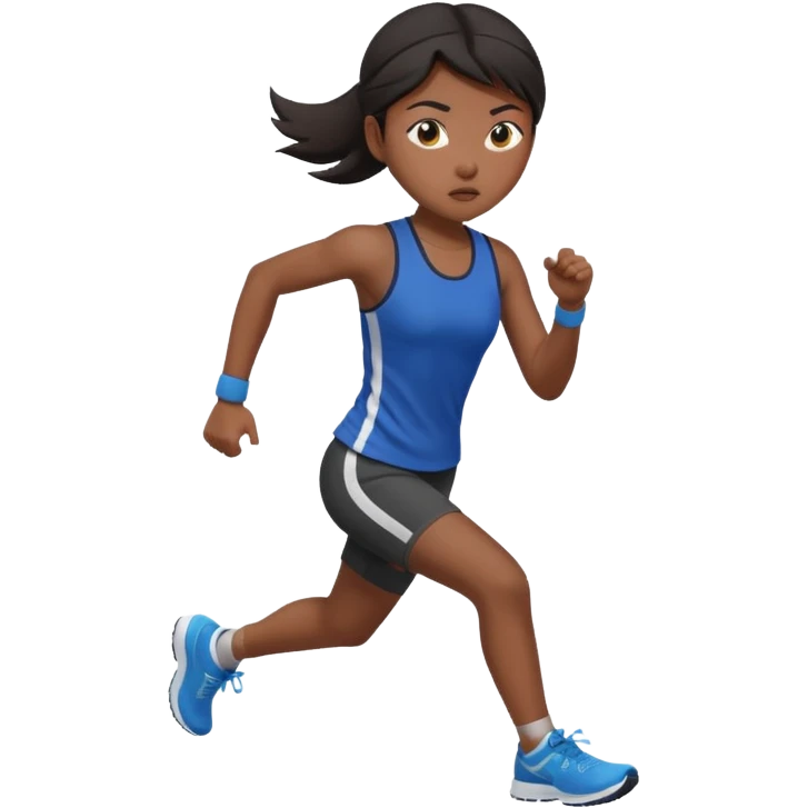 running asian girl emoji
