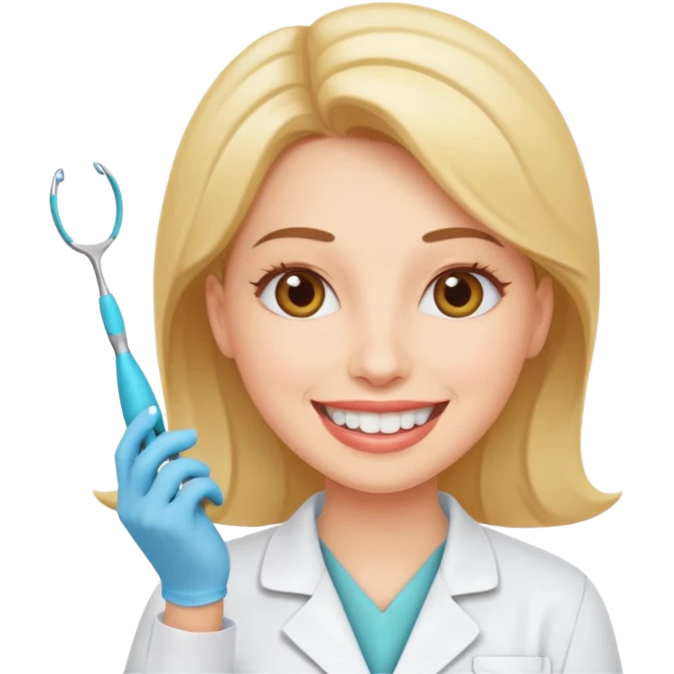 Dentista mujer feliz emoji