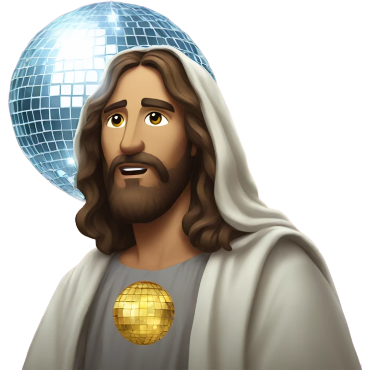 Disco ball Jesus emoji