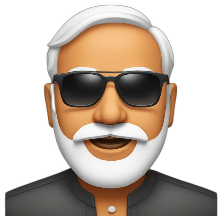Narendra Modi wearing sunglasses emoji