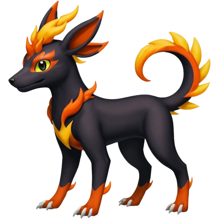 
Canine-Houndoom-Bayleaf-Salandit-Noibat-Flareon-Fakémon-fusion (full body) emoji