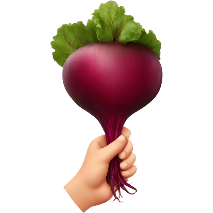 beetroot with mirror in hand emoji