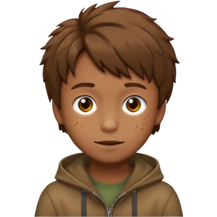 Felix Freckles straykids emoji shaggy hair the color browm emoji