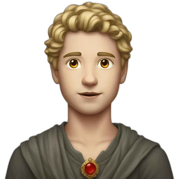 white skin King's son with RED emoji