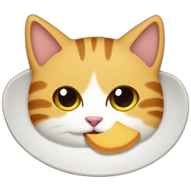 Cat eating emoji