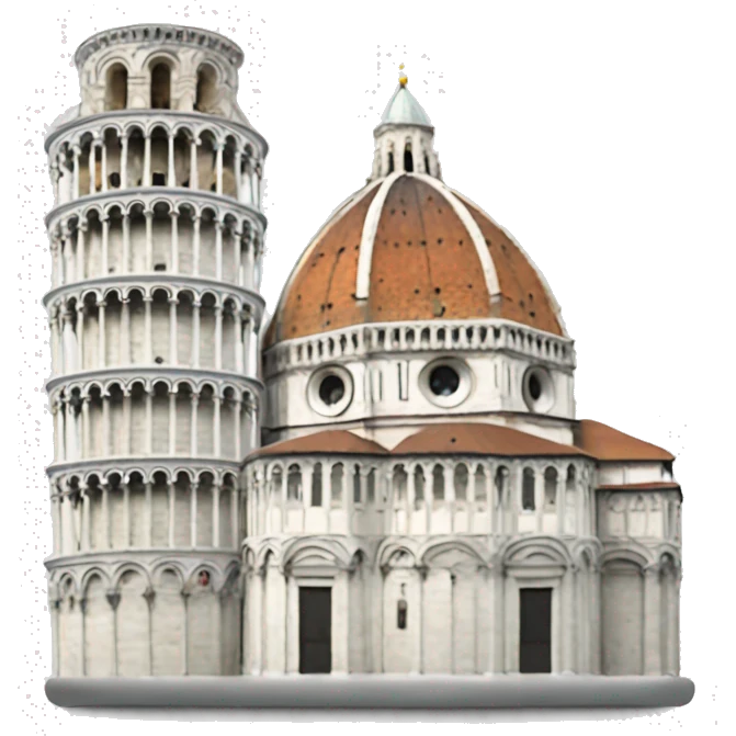 Pisa and duomo emoji