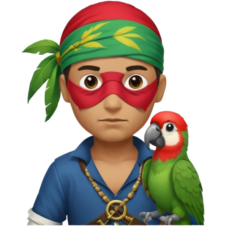 pirate and parrot emoji