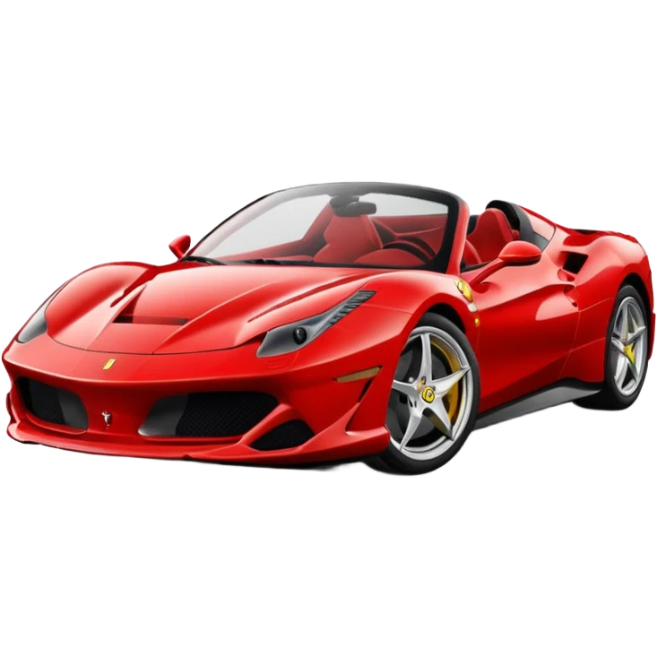 Red Ferrari sports car emoji