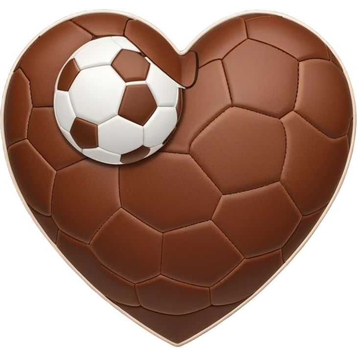 football in a heart form emoji