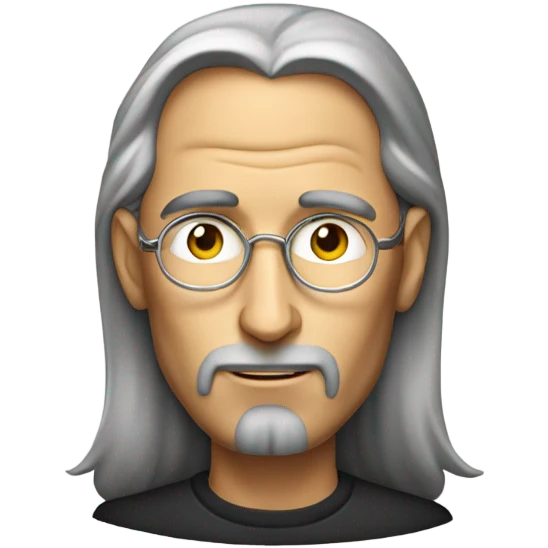 steve jobs with hairs  emoji