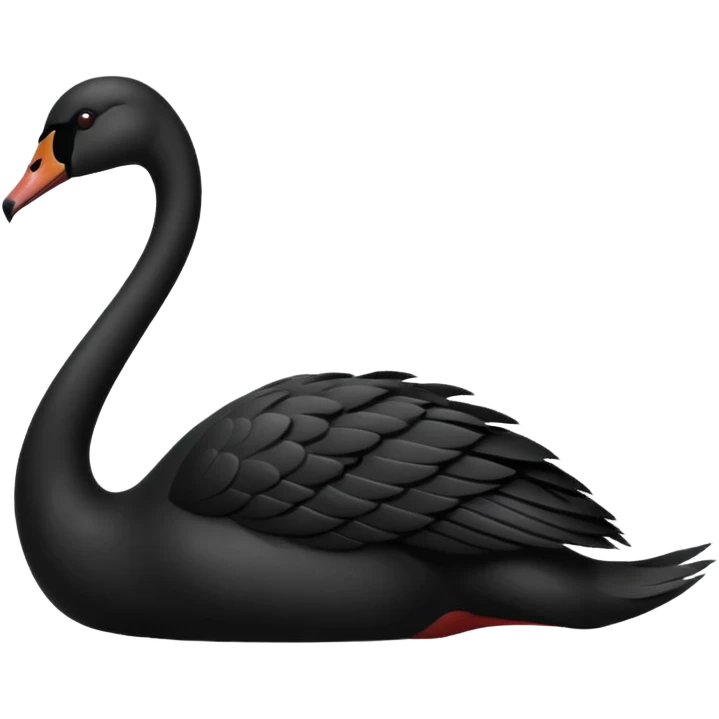 A black colour swan facing towards right side emoji
