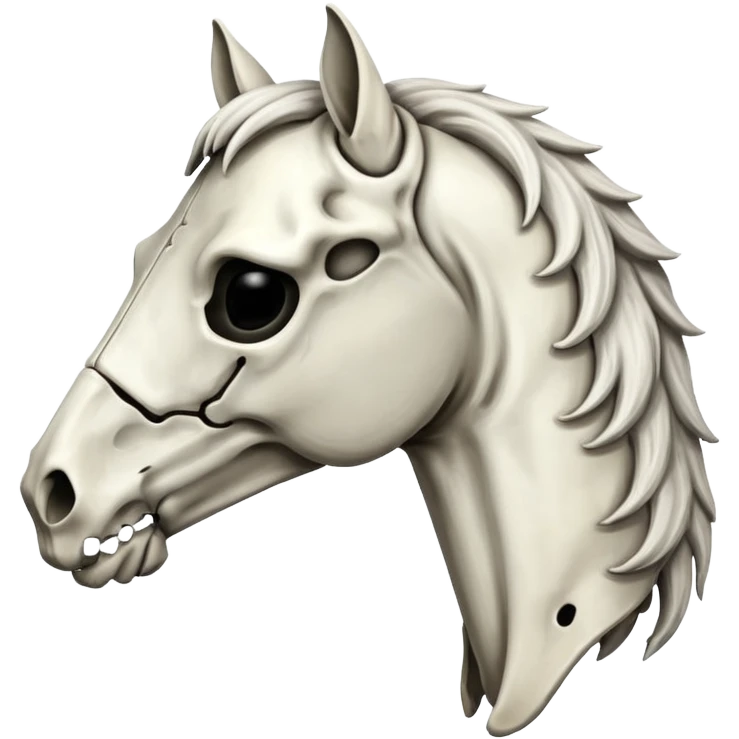 Skeleton horse head emoji