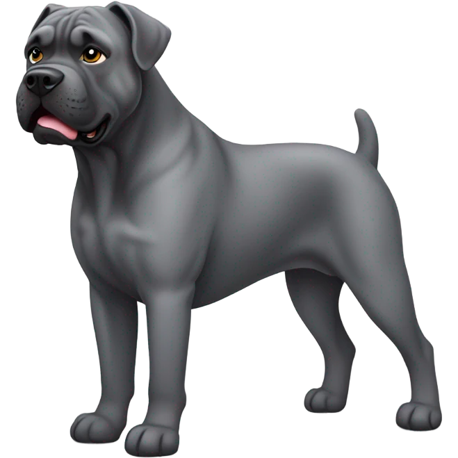 Gray cane Corso waving  emoji