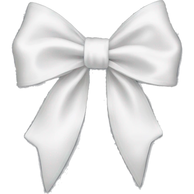 white satin bow emoji