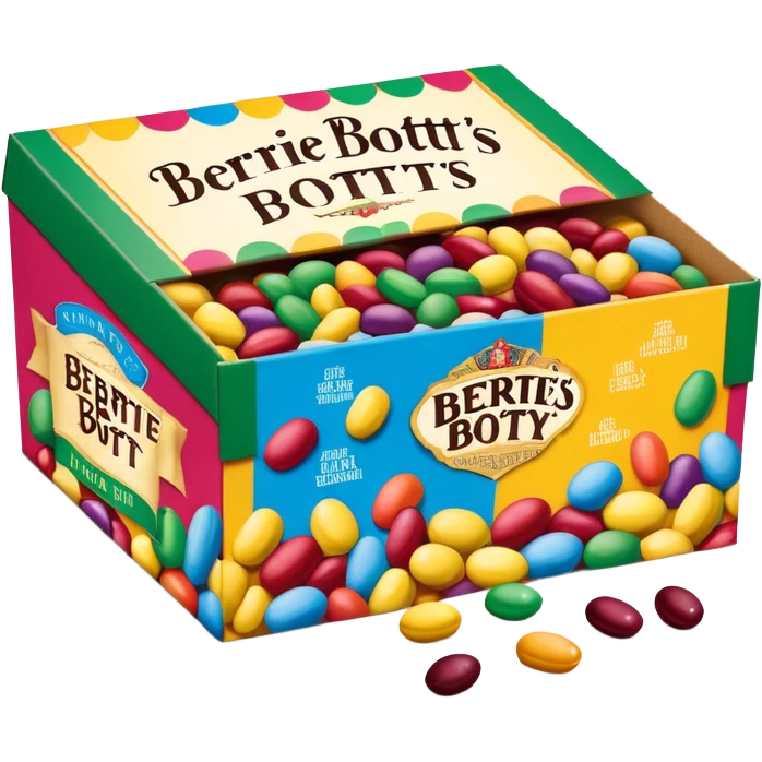 Bertie bott’s every flavour beans box from the wizarding world of Harry Potter emoji