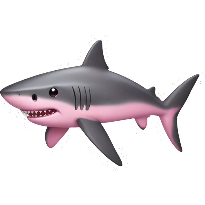 Pink shark emoji