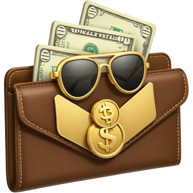 Aviator money emoji, wallet full of cash, casino vibe, premium 3D emoji style, clean, no background
 emoji