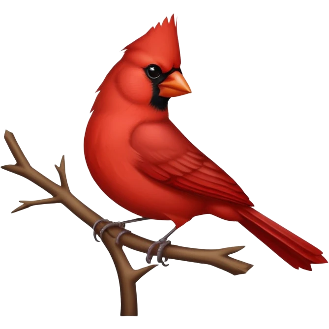 Cardinal bird emoji