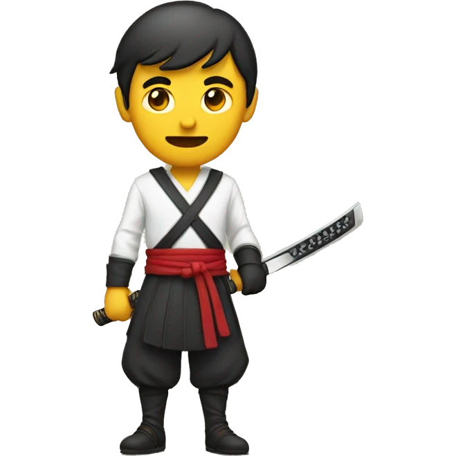 a man holding a katana emoji