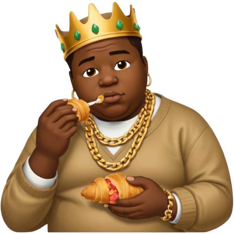 Biggie eating croissant  emoji