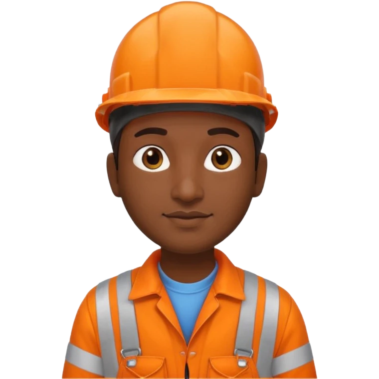 indian in orange overalls and orange hard hat emoji