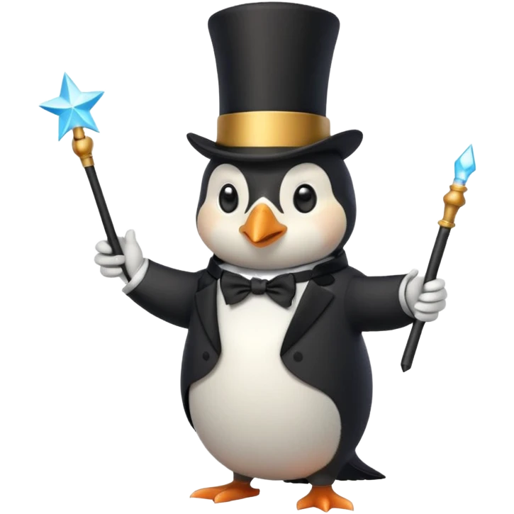 a magician penguin emoji