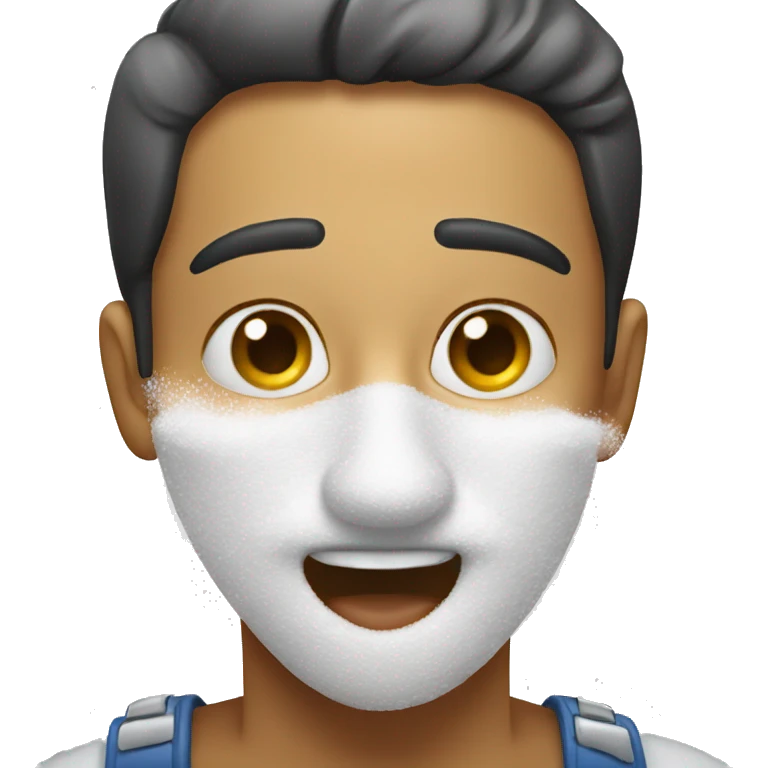 Someone sniffing powdered sugar emoji