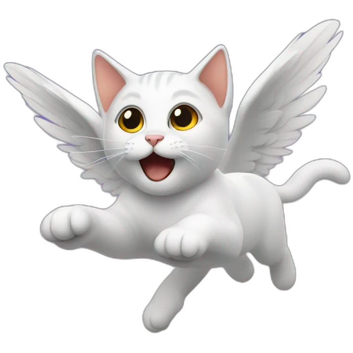 Flying cat emoji