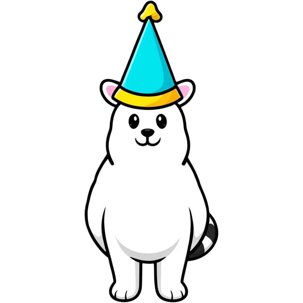 party animal with party hat emoji
