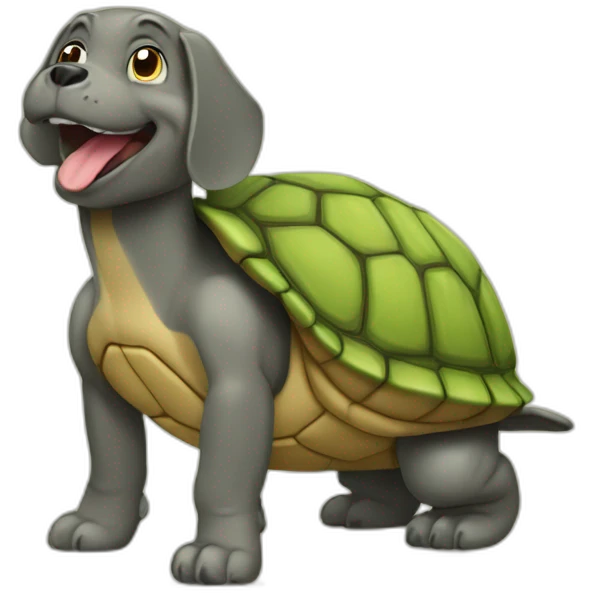 Tortue sur chien emoji
