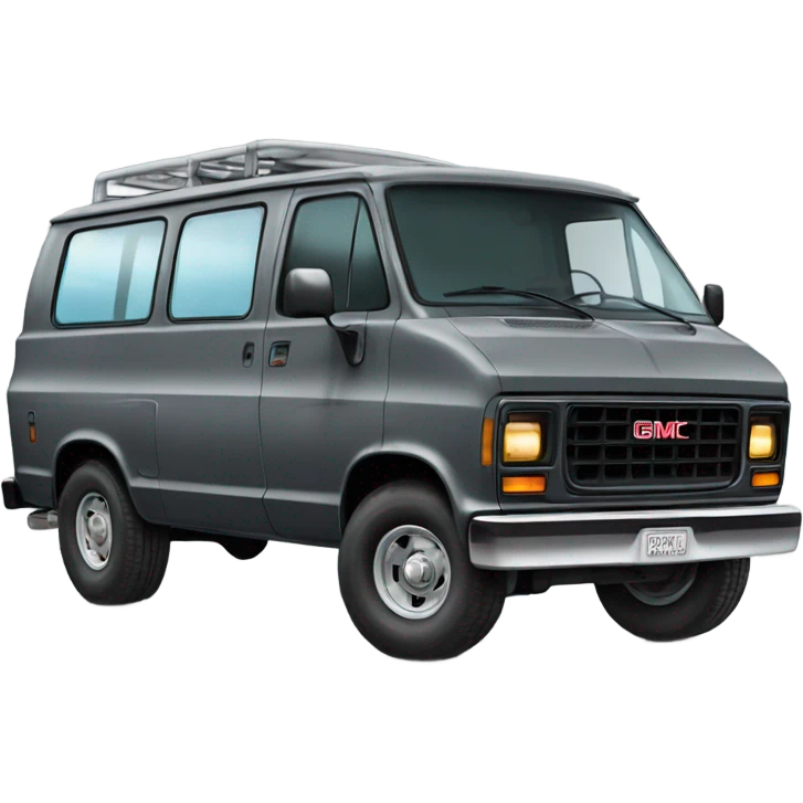 1981 gmc charcoal grey safari van emoji
