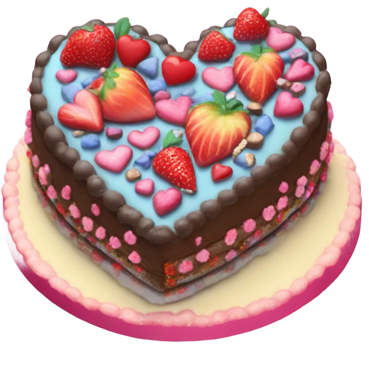 Heart cake emoji