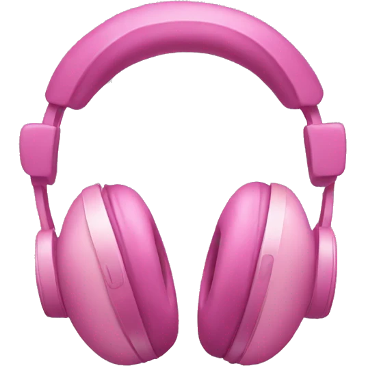 Pink headphones  emoji