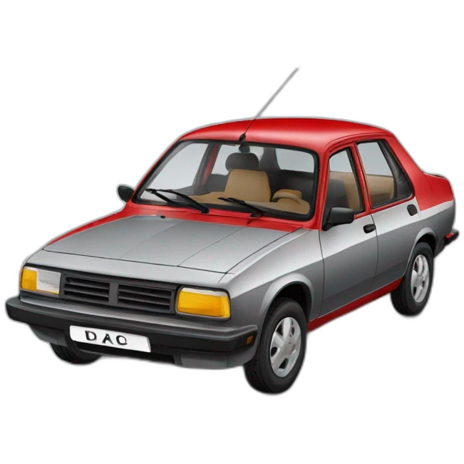 Red sedan Dacia 1310  emoji