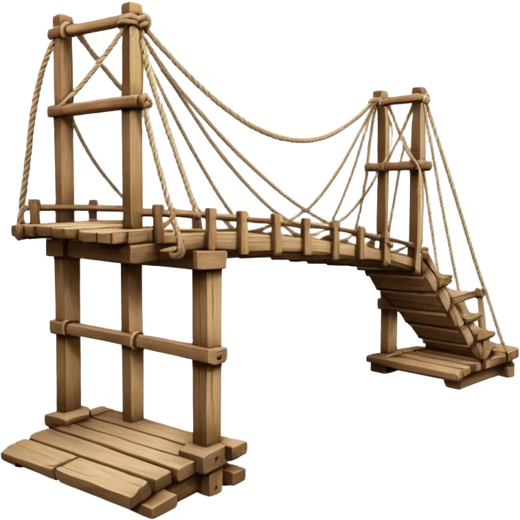 bridge made off rope and wood side view emoji