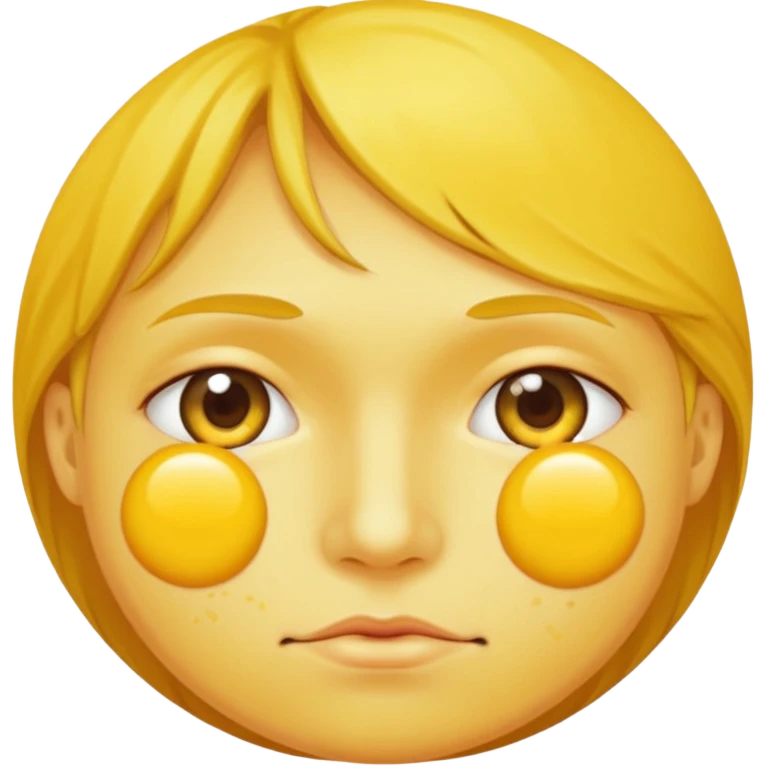 A circular yellow face with many small and close together face herpes sores emoji