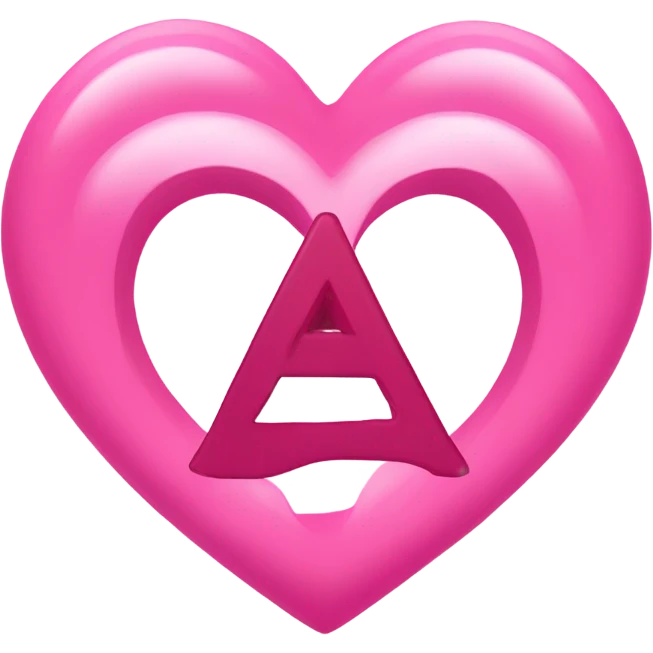 A+C on a pink heart  emoji