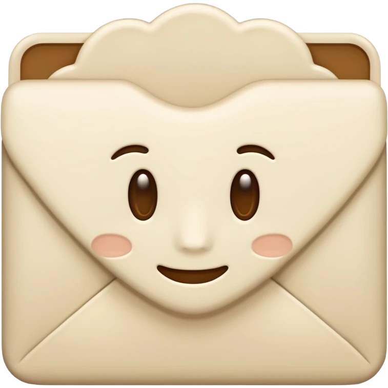 Letter color pale beige creamy emoji