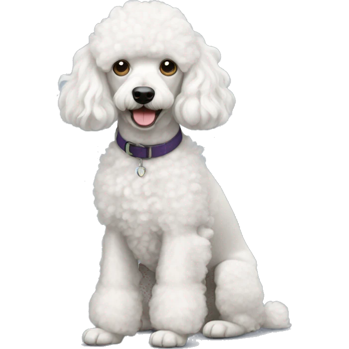white curl hair dog poodle emoji