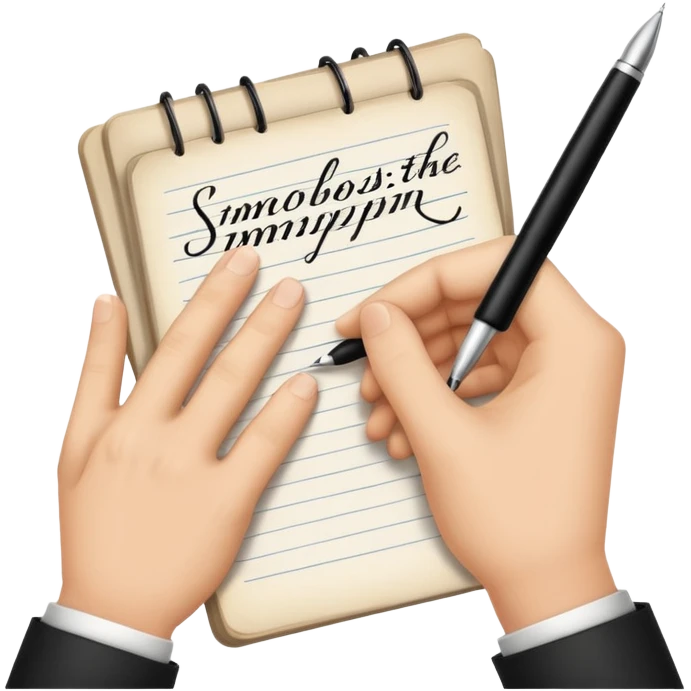 Ανοιγουν χερια και γραφει την λεξη συμβολισμος emoji