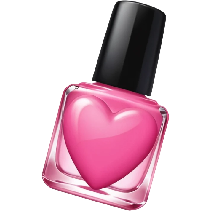 heart with a nail polish pink emoji